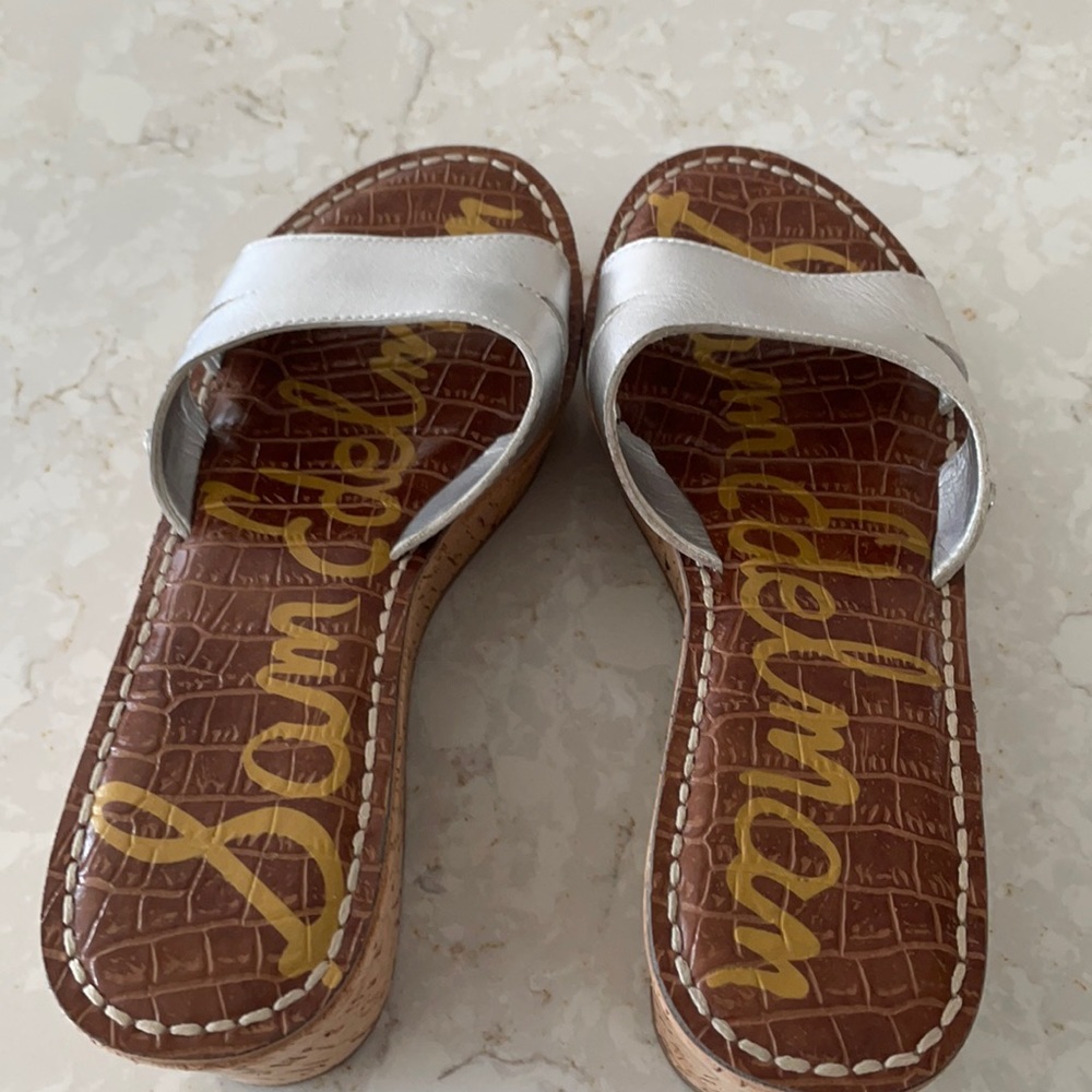 Sam Edelman silver wedges